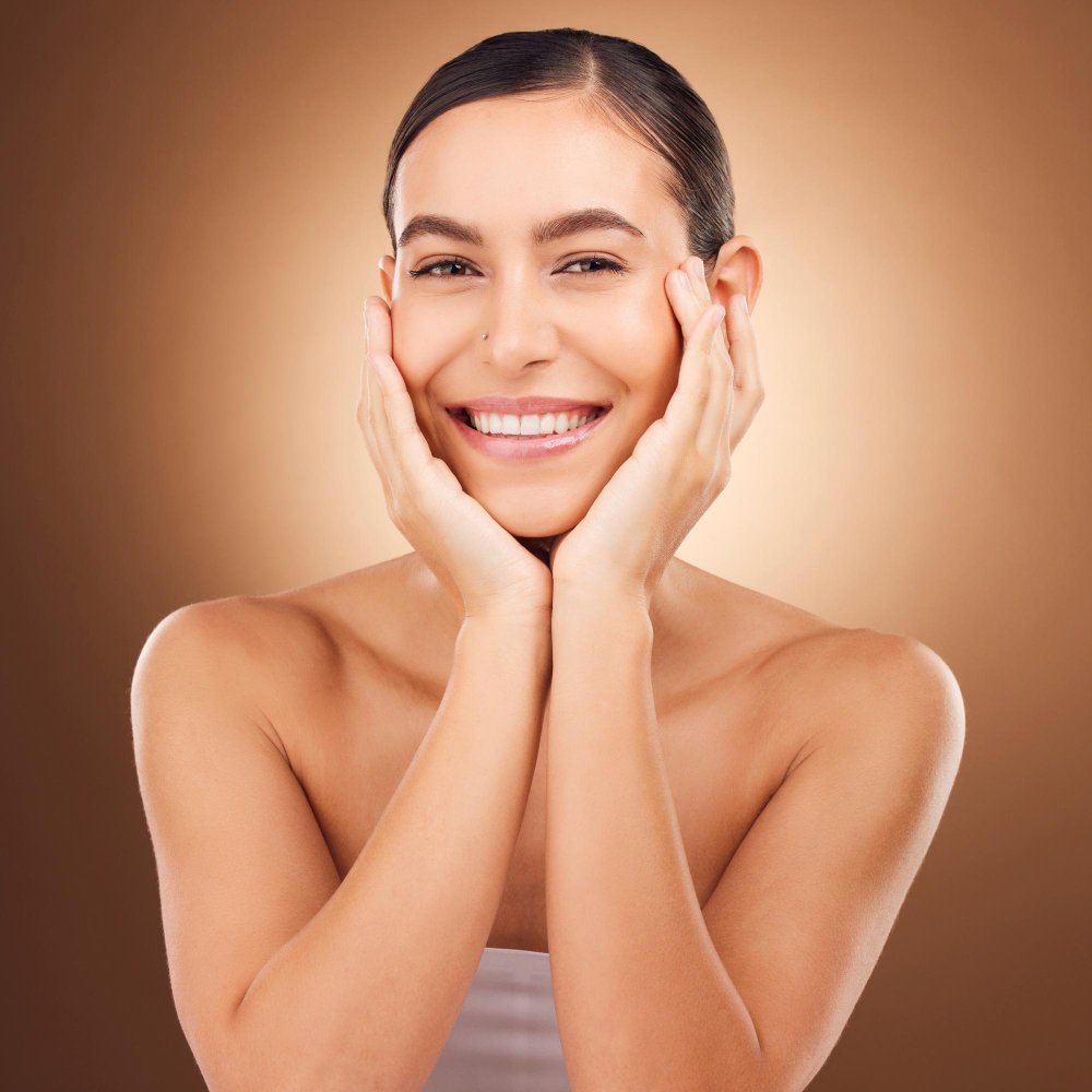 Woman with healthy, glowing skin